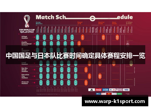 中国国足与日本队比赛时间确定具体赛程安排一览 中国国足与日本队比赛时间确定具体赛程安排一览