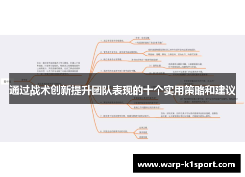 通过战术创新提升团队表现的十个实用策略和建议 通过战术创新提升团队表现的十个实用策略和建议